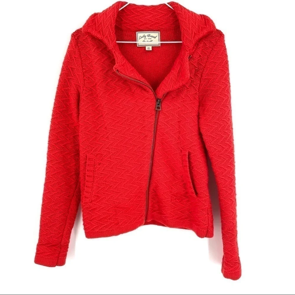 Lucky Brand Knit Asymetrical Zip Up Moto Style Jacket - Picture 2 of 9